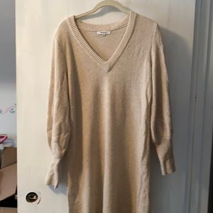 Madewell long sleeve sweater dress.
